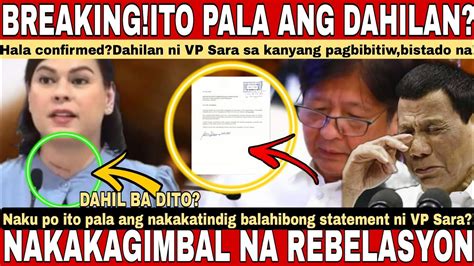 OMG VP SARA VIRAL MATAPOS ANG NAKAKAGIMBAL NA REBELASYON TUNGKOL SA