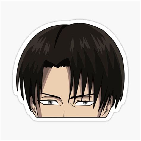 Pegatina Levi Ackerman Peeker De Diyanggostyle Weird Stickers