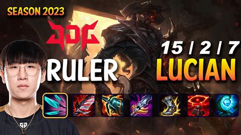 Jdg Ruler Lucian Vs Zeri Adc Patch Kr Ranked Youtube