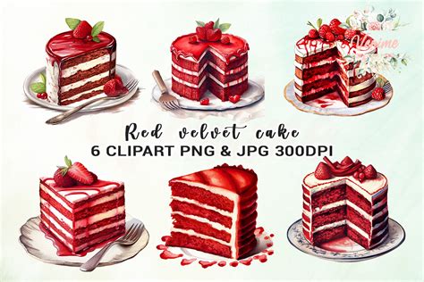 Red Velvet Cake Clipart Graphic By Venime · Creative Fabrica