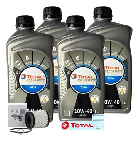 Kit Troca De Óleo 4l Total 10w40 Peugeot Citroen 1 4 1 6 Parcelamento