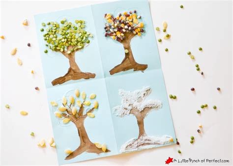 4 Seasons Nature Tree Craft For Kids A Little Pinch Of Perfect