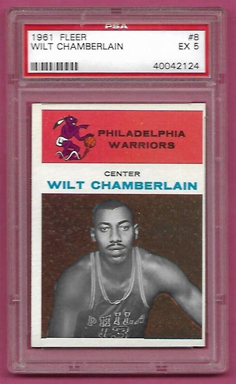 1961 Fleer Basketball Wilt Chamberlain 8 PSA 5 Rookie Philadelphia