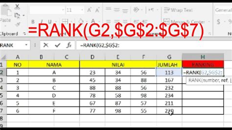 Cara Mencari Ranking Dengan Rumus Microsoft Excel Fungsi Dan Rumus Riset Images And Photos Finder