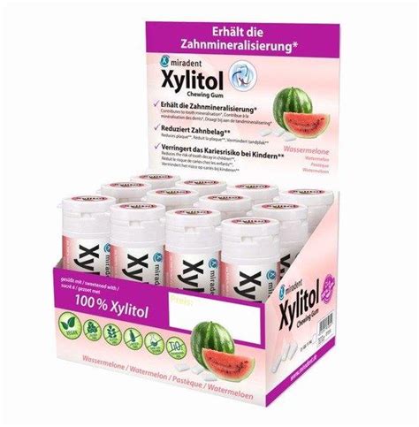 HERBA Miradent Xylitol Wassermelone Display 12 Dosen à 30 Stk