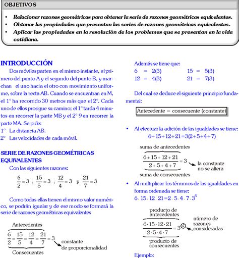 Razones Y Proporciones Ejercicios Resueltos En Pdf