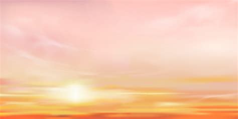 Sunrise In Morning With Pink Orangeyellow Skyromantic Twilight