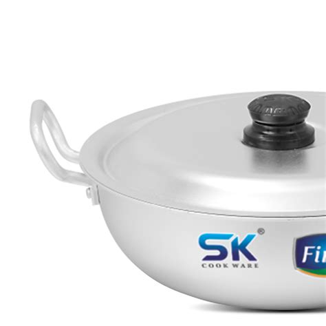 SK Cookware 38 Cm Heavy Gauged Anodized Round Wok Karahi Best Online