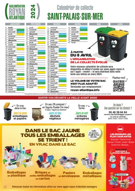 Calendrier De Collecte Des D Chets Ville De Saint Palais Sur Mer