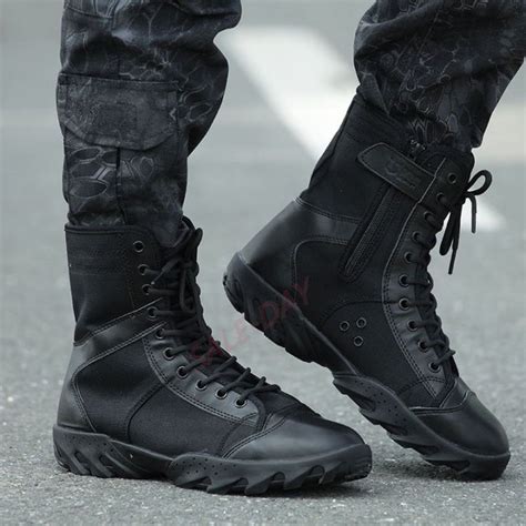 Mens High Top Military Tactical Outdoor Camping Climbing Hiking Combat