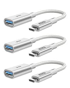 USB C To Adapter 3 Pack SAILLIN Thunderbolt 3 0 OTG Cable Type Female