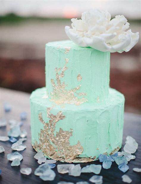 Mint Green Birthday Cake Designs Mint Gold Wedding Ideas Wedding