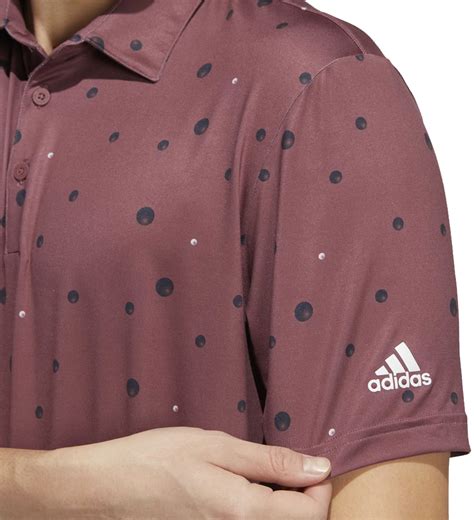 Adidas Mens Allover Print Polo Shirt Golfonline