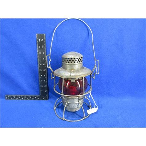 Vintage Cnr Railway Lantern Red Globe Adlake Kero