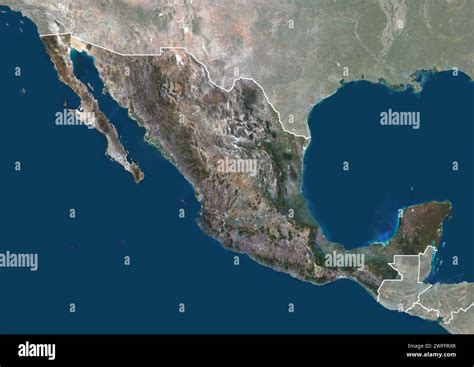 Mexico Satellite Image Stock Photo Alamy