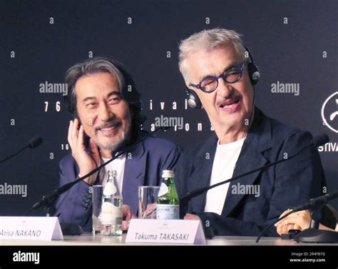 Japanese Actor Koji Yakusho L And German Film Director Wim Wenders