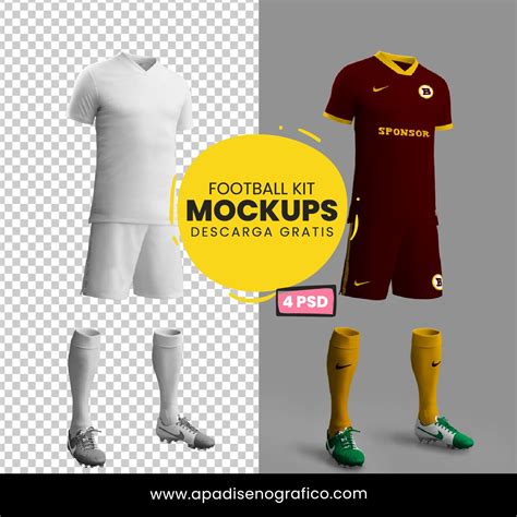 Football Futbol Kit Mockups Descargar Templates En PSD Gratis