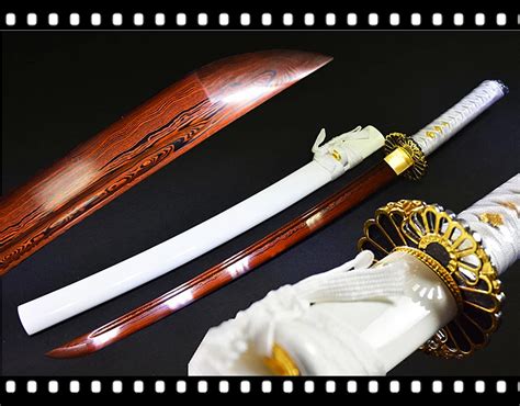 Nice Japanese Sword Samurai Katana Very Sharpened Red Damascus Steel