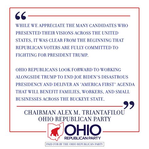 Ohio Republican Party Statement On President Trump Securing The Gop