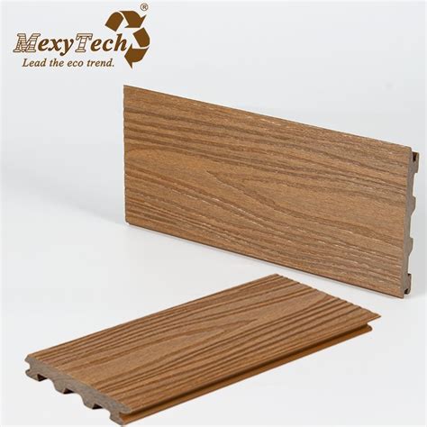 WPC Manufacturer No Gap Decking Patented Design Engineered Wood Plastic