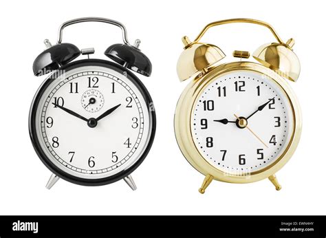 Alarm Clocks Set Isolated Stock Photo Alamy