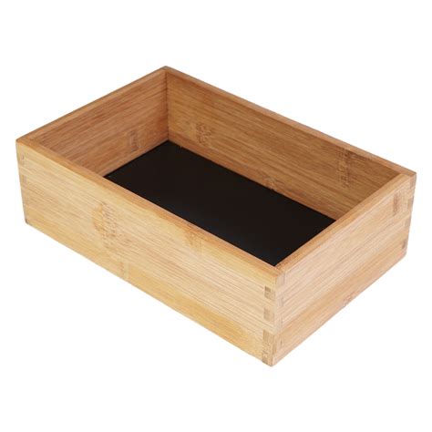 Bambus Aufbewahrungs Box 23x15x7cm Holz Kiste Offen Ordnungs Box Regal