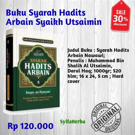 Jual Buku Syarah Arbain An Nawawi Syaikh Utsaimin Darul Haq Jakarta