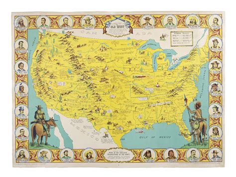 Danny Arnold S Pictorial Map Of The Old West By Dowie Fran Map