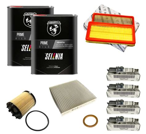 FIAT ABARTH 500 Genuine Service Kit Air Oil Pollen Spark Plug Washer