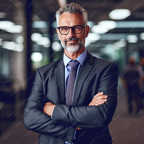 Premium Ai Image A Man With Glasses And A Tie Stands In A Room With