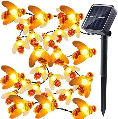 Solar Luz Led Tira De Abejas Para Jardín 10m 80 Led Navidad Meses sin