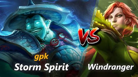 How To Storm Spirit Mid Vs Windranger Feat Gpk First 10 Minutes