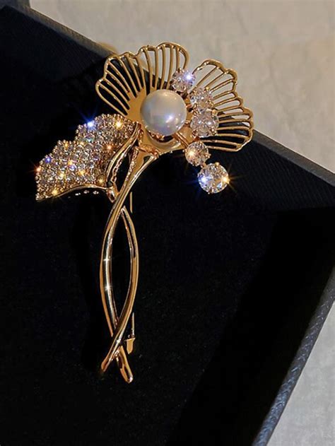 Femme Broche Rétro Papillon Luxe Doux Broche Bijoux Dorée Pour Bureau