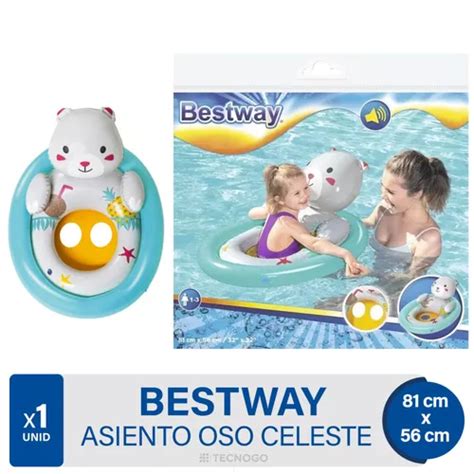 Asiento Para Pileta Bestway Oso Celeste Mercadolibre