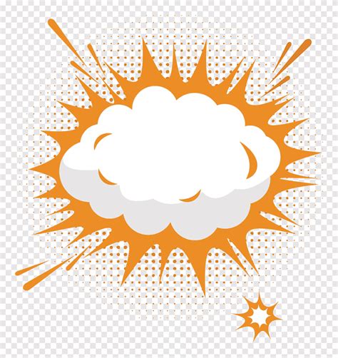 White Cloud Illustration Explosion Text Box Cloud Explosion Cloud