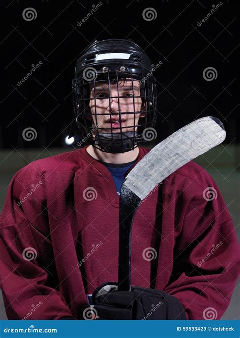 Hockey Player Portrait Stock Image Image Of Competition 59533429