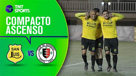 San Luis 4 1 Dep Santa Cruz Campeonato Ascenso Betsson 2023 Fecha 12 Youtube