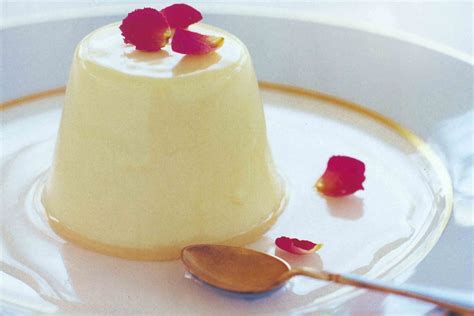 White Chocolate Panna Cotta With Rosewater Syrup Recipes Delicious