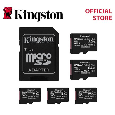 Kingston Canvas Select Plus SD Card MicroSDHC MicroSDXC MicroSD Card