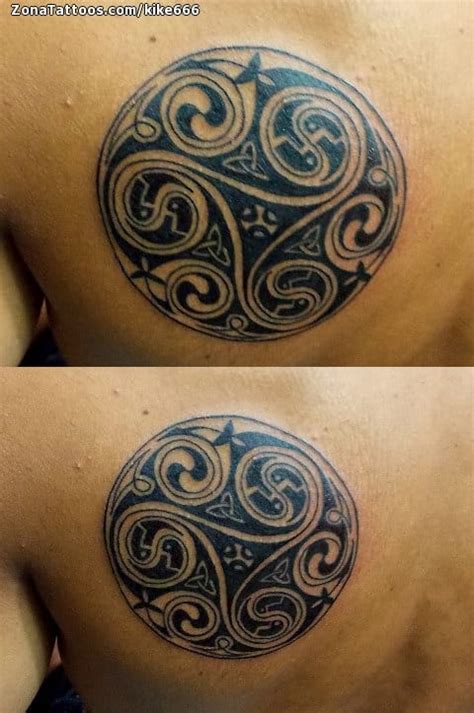 Tattoo Of Triskelion Celtic Shoulder Blade