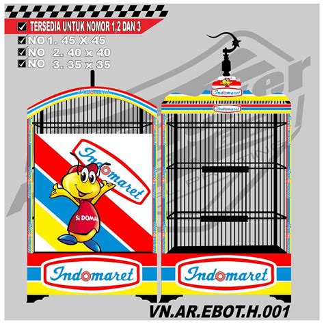 Jual Stiker Decal Kandang Ebod Kotak Dekal Sangkar Burung Kotak Model