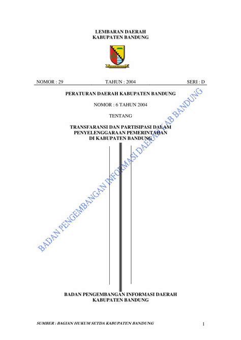 PDF LEMBARAN DAERAH KABUPATEN BANDUNGditjenpp Kemenkumham Go Id Files