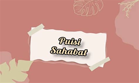 5 Puisi Tentang Sahabat Yang Menyentuh Hati Parboaboa