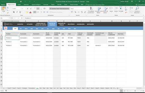 Planilha De Gest O De Compras Completa Em Excel Planilhas Prontas