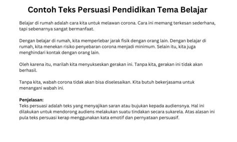 6 Contoh Teks Persuasi Pendidikan Materi Pelajaran Kelas 8 SMP