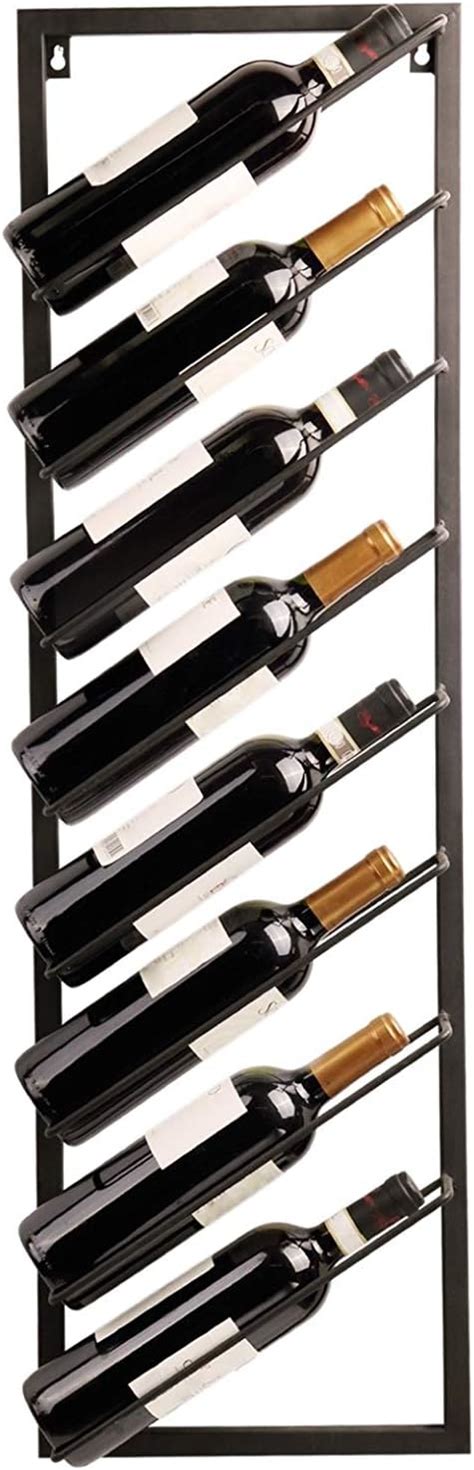 Lifa Living Wall Mounted Wine Rack 8 Bottle Holder Tall Vertical Wine