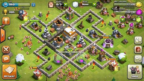 Clash Van Clans Lvl 6 Stadhuis Base