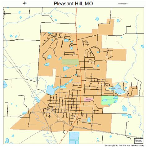 Pleasant Hill Missouri Street Map 2958394