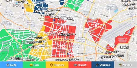 Mexico City Neighborhood Map