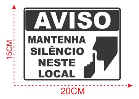 Adesivo Aviso Mantenha Silencio Hospital Salas Clinicas